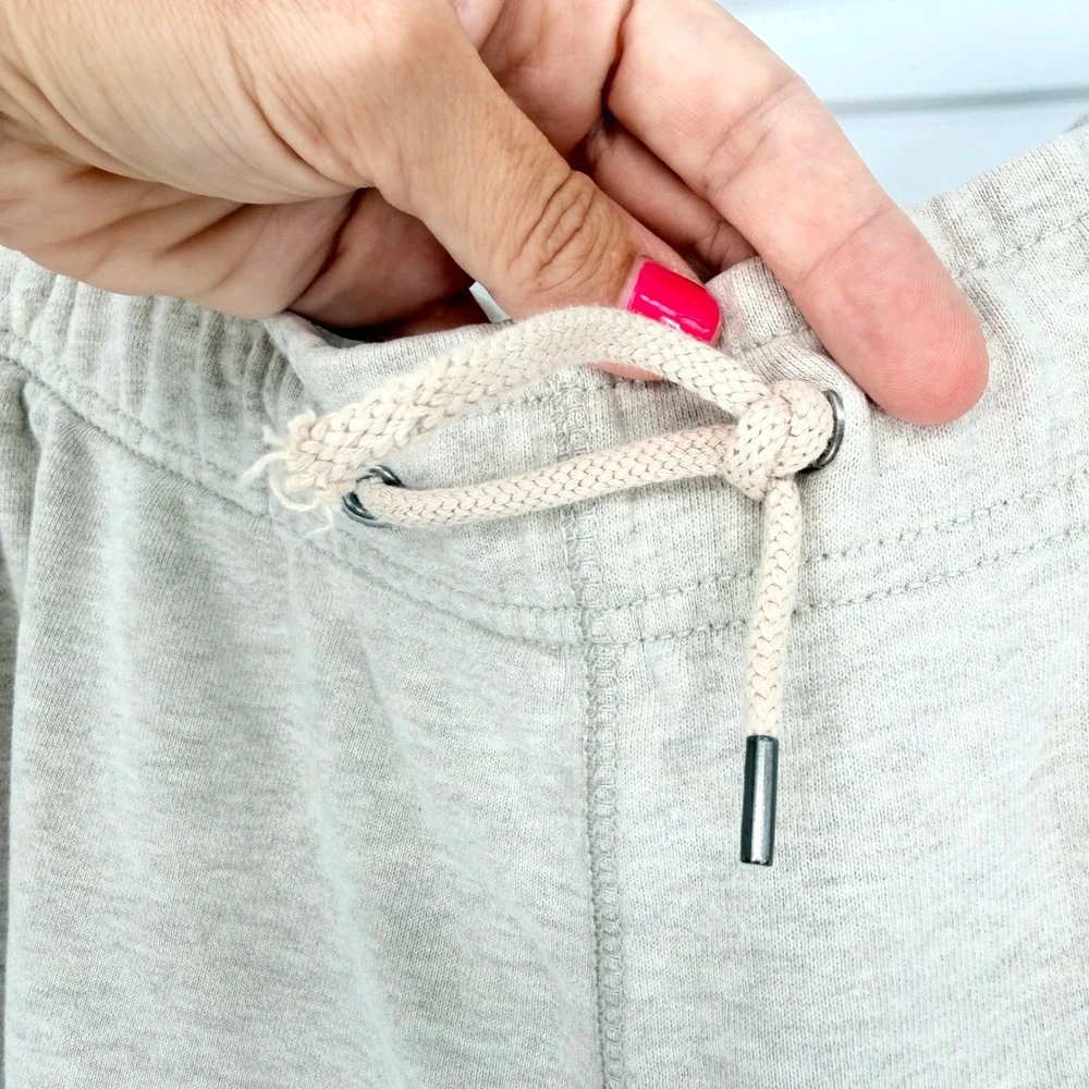 J. Crew Relaxed French Terry Sweatpant Beige Size M Loungewear Comfy Cozy Travel
